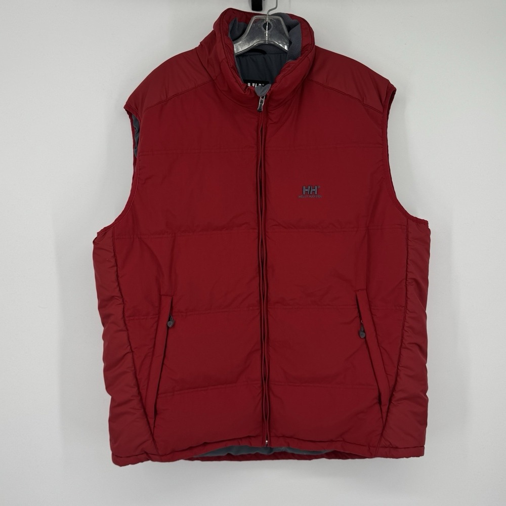 Helly Hansen XXL Red Down Puffer Vest Men's 60/40 Duck Down Outdoor Gorpcore Ski